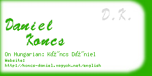 daniel koncs business card